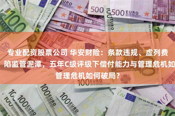 专业配资股票公司 华安财险：条款违规、虚列费用频发！陷监管泥潭，五年C级评级下偿付能力与管理危机如何破局？