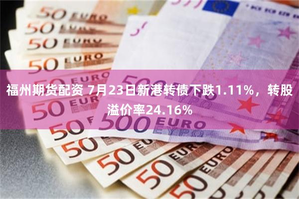 福州期货配资 7月23日新港转债下跌1.11%，转股溢价率24.16%